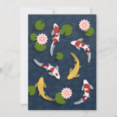 Japans Koi Fish Pond Party Kaart (Achterkant)