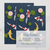 Japans Koi Fish Pond Party Kaart (Voorkant / Achterkant)