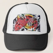 Japans Koi Fish Tattoo Trucker Pet (Voorkant)