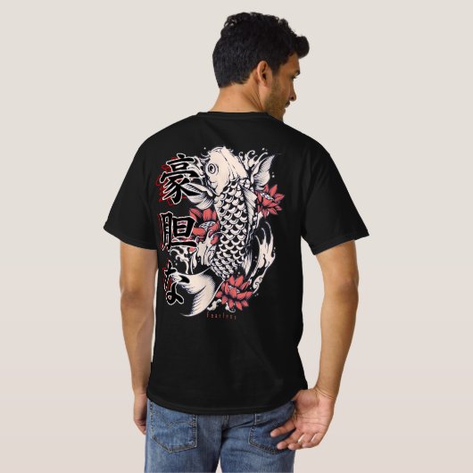Japans Koi Fish Tshirt (Achterkant volledig)