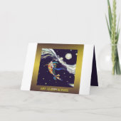 Japans Koi Fish Universe Fantasy Wenskaart Feestdagen Kaart (Achterkant)