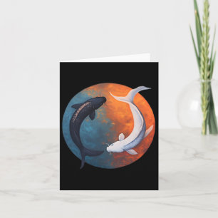 Japans Koi Fish Yin en Yang Mannen Vrouwen Fisher Kaart