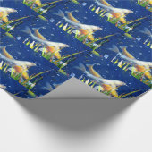 Japans koi karper blauw papier (Hoek)