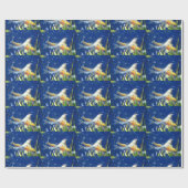 Japans koi karper blauw papier (Vlak)