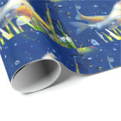 Japans koi karper blauw papier (Rol Hoek)