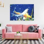 Japans koi karper canvas print (Insitu (Woonkamer))