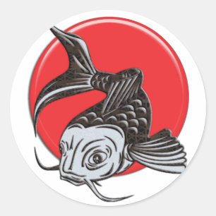 Japans Koi Logo Ronde Sticker