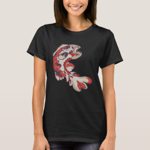 Japans Koi Vis Aquarium Koi Karper Aquarium Rood T-shirt