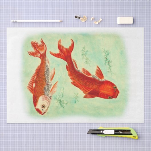 japans koi vis decoupage tissuepapier (Craft)