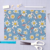 Japans Koi Vis en Bloemen Patroon Tissuepapier (Craft)