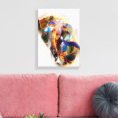 Japans Koi Vis Glas in lood Art Canvas Print (Insitu (Woonkamer))