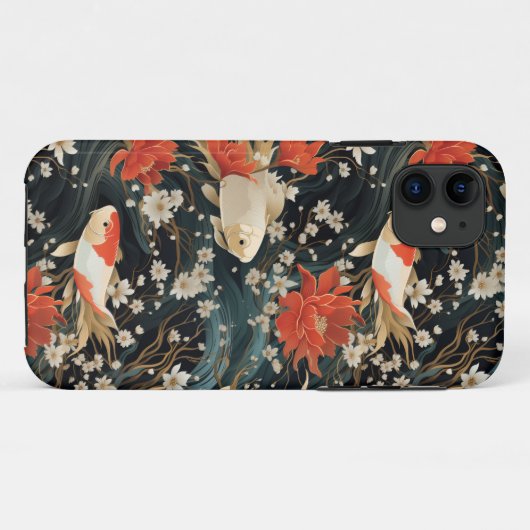 Japans Koi Vis Naadloos Patroon Case-Mate iPhone Case (Achterkant (horizontaal))