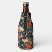 Japans Koi Vis Naadloos Patroon Flesjeskoeler (Fles Achterkant)