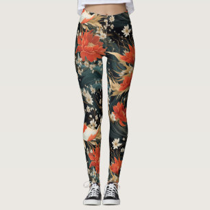 Japans Koi Vis Naadloos Patroon Leggings