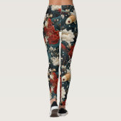 Japans Koi Vis Naadloos Patroon Leggings (Achterkant)