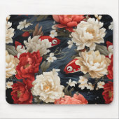 Japans Koi Vis Naadloos Patroon Muismat (Voorkant)