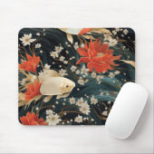 Japans Koi Vis Naadloos Patroon Muismat (Met muis)