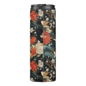 Japans Koi Vis Naadloos Patroon Thermosbeker (Achterkant)