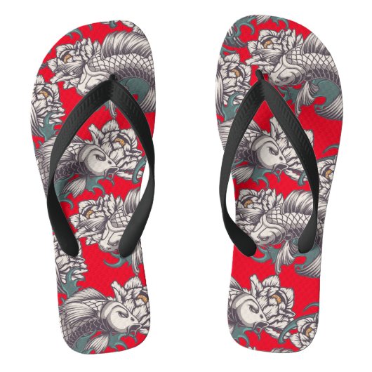 Japans Koi Vis Teenslippers (Voetbed)