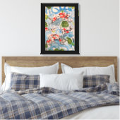 Japans Koi Waterverf Print Canvas 18x24 (Insitu (Slaapkamer))