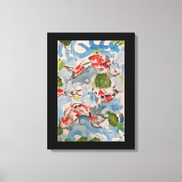 Japans Koi Waterverf Print Canvas 18x24