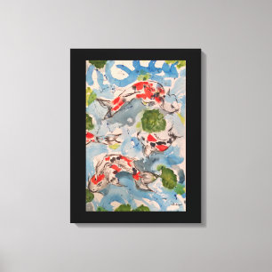 Japans Koi Waterverf Print Canvas 18x24