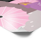 Japans Kokeshi Dolls Black Foto Afdruk (Hoek)