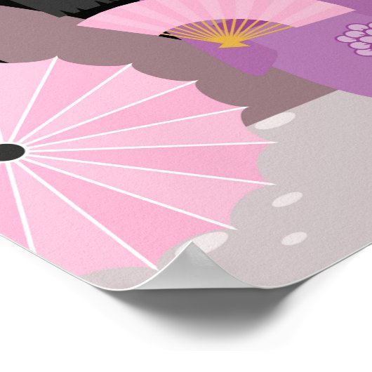 Japans Kokeshi Dolls Black Poster (Hoek)