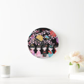 Japans Kokeshi Dolls Black Ronde Klok (Huis)