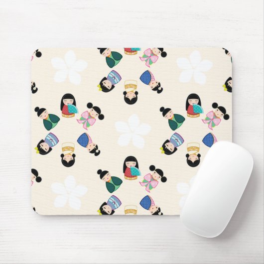 Japans Kokeshi Dolls Mousepad Muismat (Met muis)