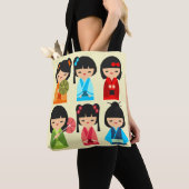 Japans kokeshi-pop tote bag (Dichtbij)