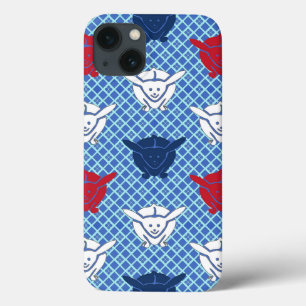 Japans konijnenblad, groen, blauw en wit Case-Mate iPhone case