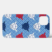 Japans konijnenblad, groen, blauw en wit Case-Mate iPhone case (Achterkant (horizontaal))