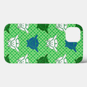 Japans konijnprint, groen, blauw en wit Case-Mate iPhone case (Achterkant (horizontaal))