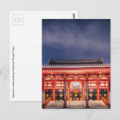 Japans koppel bidden in Asakusa Temple, Tokio Briefkaart (Voorkant / Achterkant)