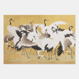  japans kraan vogel koppels inpakpapier vel