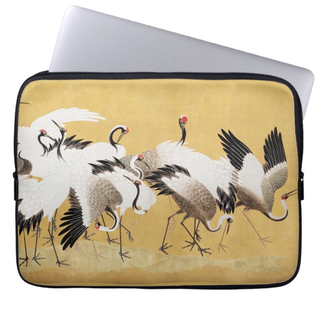  japans kraan vogel koppels laptop sleeve (Voorkant)