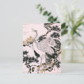 Japans kraanontwerp briefkaart (Staand voorkant)