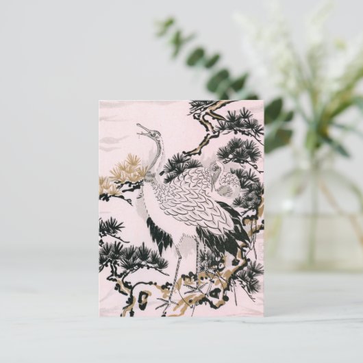 Japans kraanontwerp briefkaart (Staand voorkant)