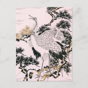 Japans kraanontwerp briefkaart