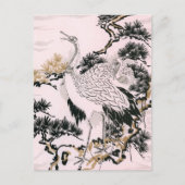 Japans kraanontwerp briefkaart (Voorkant)