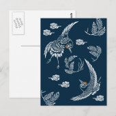 Japans kraanpaar briefkaart (Voorkant / Achterkant)