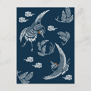 Japans kraanpaar briefkaart