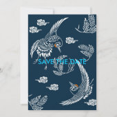 Japans kraanpaar save the date (Voorkant)