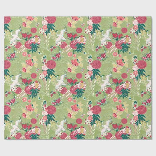 Japans kraanpatroon cadeaupapier (Vlak)