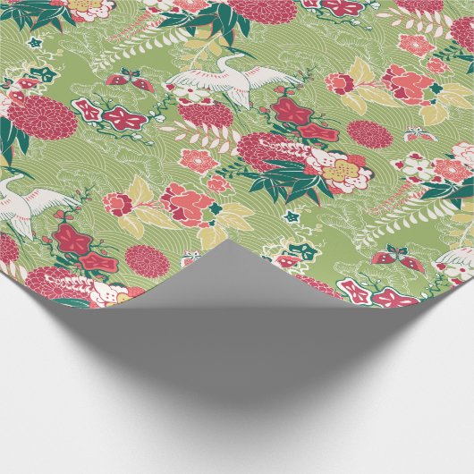 Japans kraanpatroon cadeaupapier (Hoek)