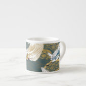 Japans kraanvogelpatroon espresso kop (Voorkant rechts)