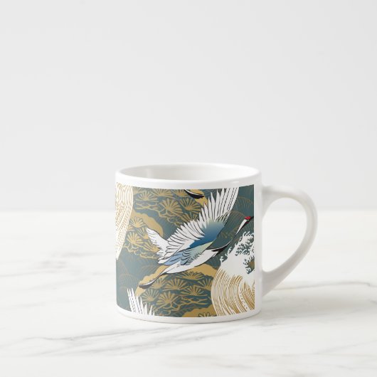 Japans  kraanvogelpatroon espresso kop (Rechts)
