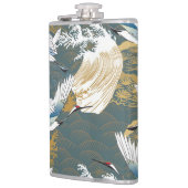 Japans kraanvogelpatroon heupfles (Links)