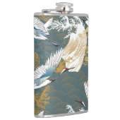 Japans kraanvogelpatroon heupfles (Rechts)